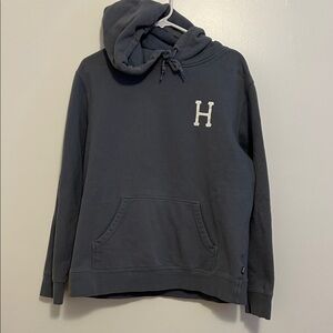 HUF Charcoal Hoodie with Logo Tag